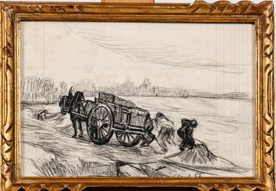 Claude FIRMIN (1864-1944) : La gravière sur le Rhône.