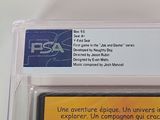 the card is in a clear plastic holder on a white surface