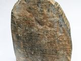 a large rock that is sitting on a white surface