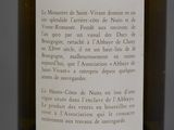 a label on a bottle of wine on a table