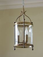 PAIRE DE LANTERNES de vestibule en laiton de forme cylindriq… (photo 3)