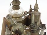 a box with a lot of old metal items in it