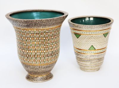 Jacques BREUGNOT (XXe siècle) Deux vases en faïence émaillée…