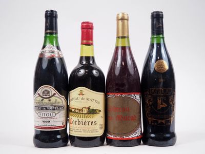 4 Bouteilles : 1 CHÂTeau DE Nouvelles Fitou - 1989 / 1 CHÂTE…