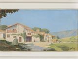 une image représentant un tableau d'une maison dans un cadre champêtre