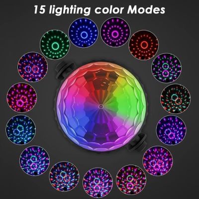 Projecteur lumineux coloré à LED en forme de boule de cristal avec télécommande