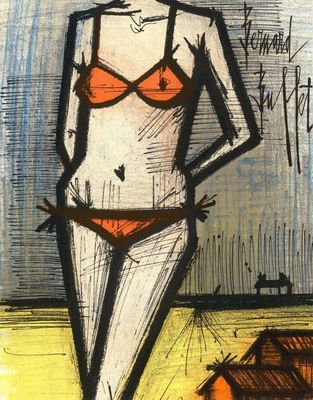 Bernard Buffet (1928-1999) - La Plage, 1967, lithographie or…