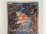 La carte Pokémon se trouve dans un étui en plastique transparent.