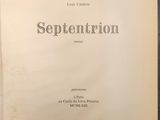 an open book with a black and white title on it