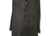 the coat is black and has a hood on it