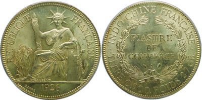 a gold coin with the image of a woman on it