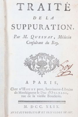 MEDECINE. QUESNAY, médecin consultant du Roy : traité de la …