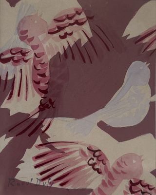 two birds that are flying in the sky together