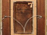 an old picture of a picture of a plant in a wooden frame