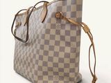 louis vuitton damier canvas and leather tote bag