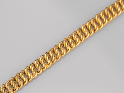 Bracelet en or jaune 750°/°° (18K), à maille américaine. - Photo 1