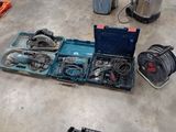 many different tools in the case on the floor