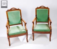 Paire de fauteuils en bois (photo 3)