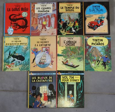 25 albums de TINTIN On joint 4 albums HERGÉ , TINTIN et la m… - Photo 1