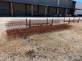 a fence that has been placed in front of a building