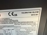 a label on the side of a machine that says vulcani flr122se