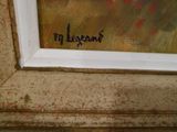 a picture of a painting on the window sill of a house