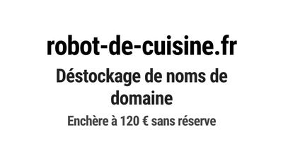 Nom de domaine robot-de-cuisine.