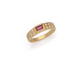 a ruby and diamond ring