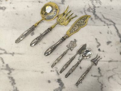 Ensemble composé d'une paire de couverts de service à poisso… - Photo 1