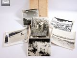 plusieurs photographies en noir et blanc représentant des personnes et des animaux sur un fond blanc