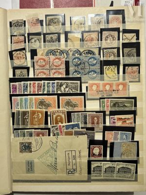 a book with a bunch of stamps on it
