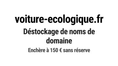 Nom de domaine voiture-ecologique.