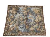 an image of a tapestry with a forest scene on it
