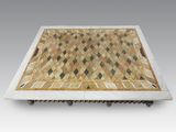 an image of a marble coffee table with a diamond pattern on the top