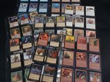 some of the cards are laid out on the table