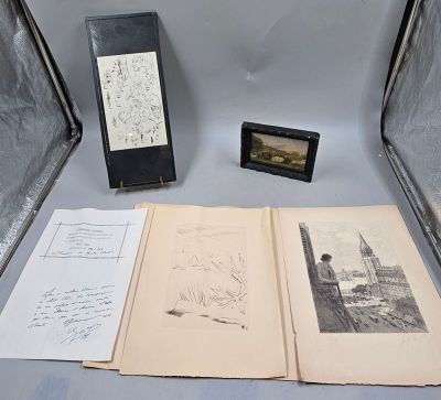 43 / MV4 / Lot comprenant : deux lithographies dont une…