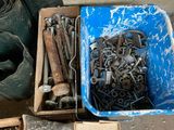 many different types of screws and nuts in a box