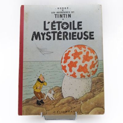 Tintin L’étoile mystérieuse Dos toilé rouge B24 1958