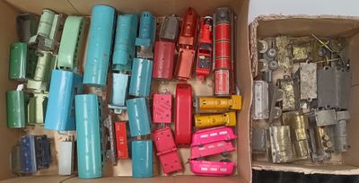 a box full of assorted toy cars in it