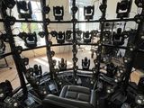 a large room with lots of lights in it