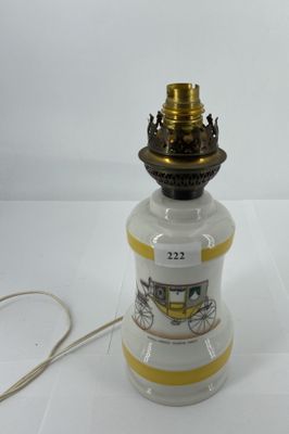 1 pied de lampe en porcelaine de Paris électrifié