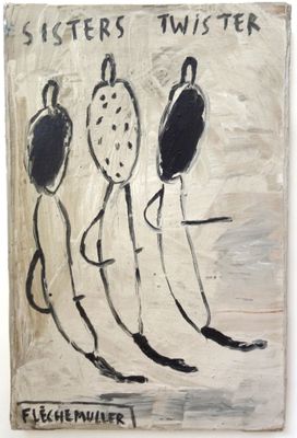 une image représentant un tableau où l'on voit trois personnes debout les unes à côté des autres