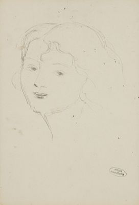 ANDRÉ DERAIN (1880-1954) Portrait de jeune fille Dessin à l'…