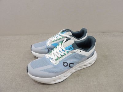 men ' s on cloud running shoes in blue and white