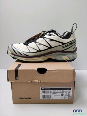 salomon shoes in a box on top of a table