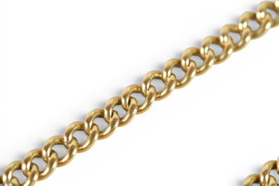 an image of a gold chain on a white background