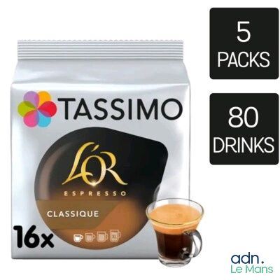 Sachets de café expresso Tassino accompagnés d'une tasse d'expresso