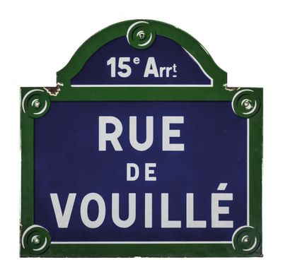 a blue and green street sign that says rue de voille