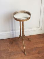 PETIT GUERIDON en métal laqué bronze et plateau circulaire à… (photo 2)