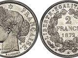 une pièce d'argent portant l'image d'une tête de femme